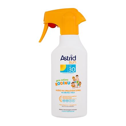 Astrid Sun Family Milk Spray SPF30 voděodolné rodinné mléko na opalování 270 ml