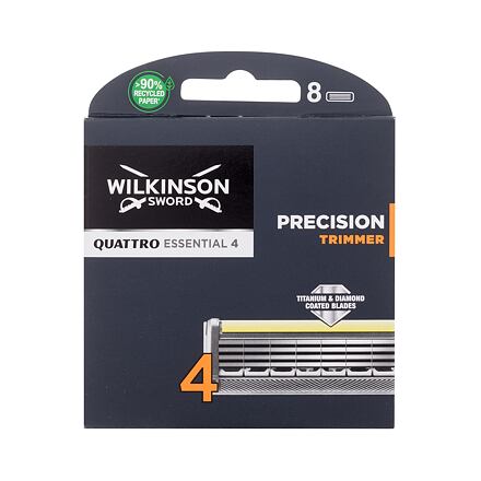 Wilkinson Sword Quattro Essential 4 Precision Trimmer náhradní břit 8 ks pro muže