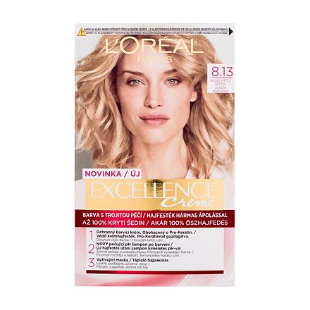L'Oréal Paris Excellence Creme Triple Protection barva na vlasy na barvené vlasy na blond vlasy odstín 8,13 Blond Light Beige pro ženy