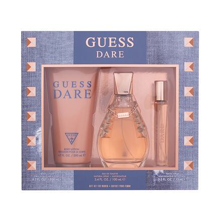 GUESS Dare : EDT 100 ml + EDT 15 ml + tělové mléko 200 ml pro ženy