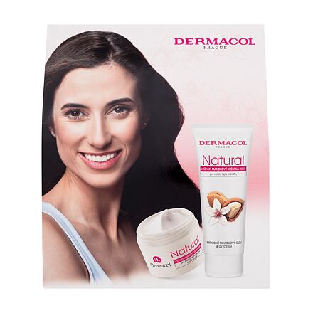 Dermacol Natural Almond : denní pleťová péče 50 ml + krém na ruce 100 ml pro ženy