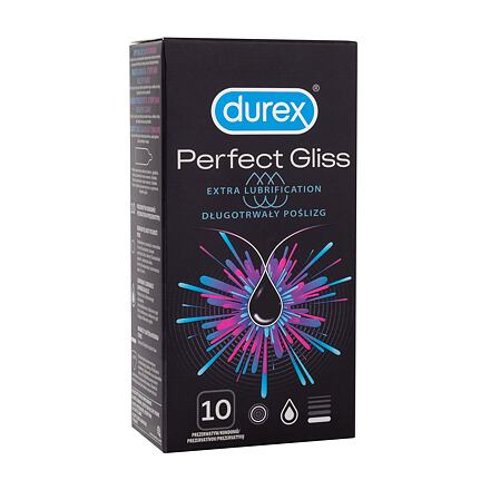 Durex Perfect Gliss kondomy pro anální sex se silikonovým lubrikačním gelem 10 ks