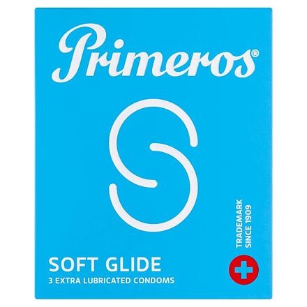 Primeros Soft Glide ultra tenké kondomy s extra lubrikací 3 ks