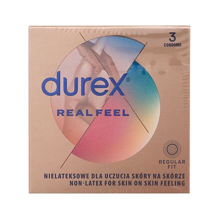 Durex Real Feel bezlatexový kondom se silikonovým lubrikačním gelem 3 ks