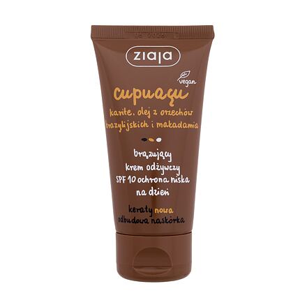 Ziaja Cupuacu Bronzing Nourishing Cream SPF10 vyživující samoopalovací krém na obličej 50 ml pro ženy