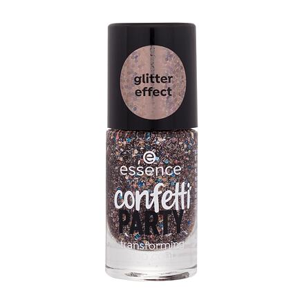 Essence Confetti Party Transforming Top Coat krycí lak na nehty s barevnými třpytkami 8 ml odstín transparentní