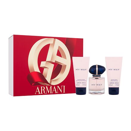 Giorgio Armani My Way dárková sada parfémovaná voda 50 ml + tělové mléko 50 ml + sprchový gel 50 ml pre ženy