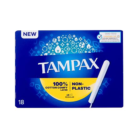 Tampax Non-Plastic Regular tampony s papírovým aplikátorem 18 ks