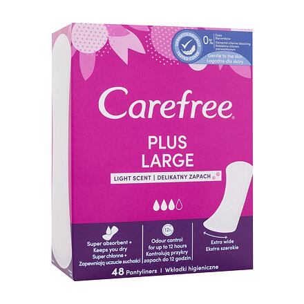 Carefree Plus Large Light Scent intimky s jemnou vůní a vysokou absorpcí 48 ks pro ženy