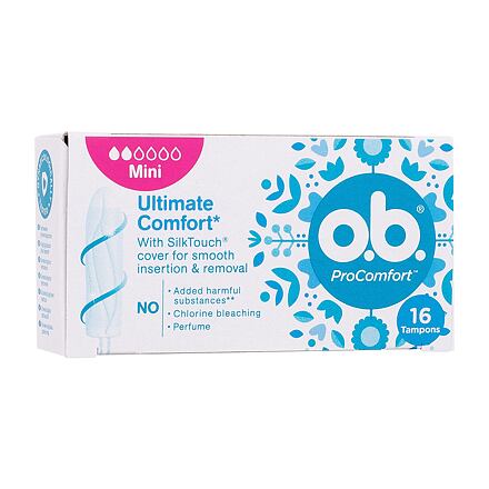 o.b. ProComfort Mini tampony se snadným zaváděním a vyjímáním 16 ks