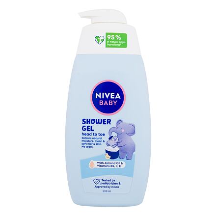 Nivea Baby Head To Toe Shower Gel jemný sprchový gel na tělo a vlasy 500 ml pro děti