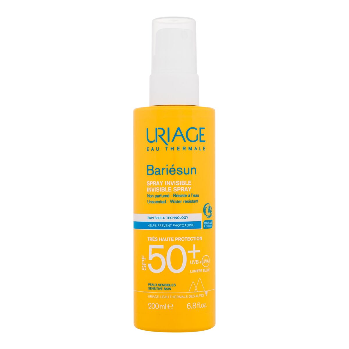 Uriage Bariésun Invisible Spray SPF50+ hydratační voděodolný opalovací sprej na tělo 200 ml 200 ml