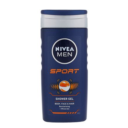 Nivea Men Sport sprchový gel na tělo, obličej a vlasy 250 ml pro muže