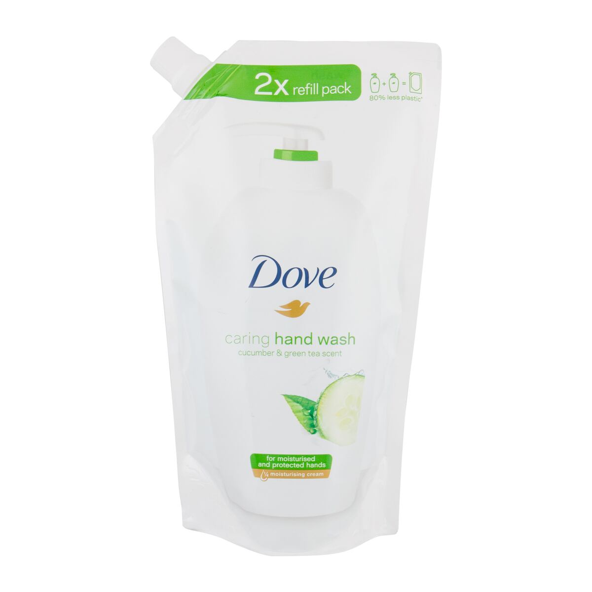 Dove Refreshing Cucumber & Green Tea tekuté mýdlo s vůní okurky a zeleného čaje náplň 500 ml pro ženy