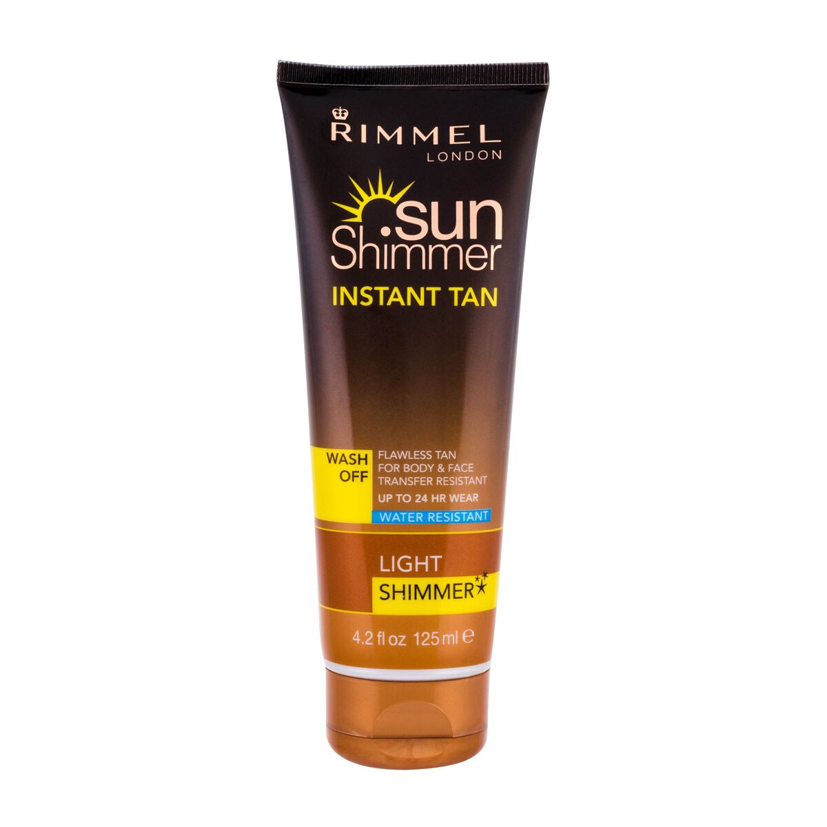 Rimmel London Sun Shimmer Instant Tan samoopalovací mléko pro obličej a tělo 125 ml odstín Light Shimmer pro ženy
