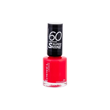 Rimmel London 60 Seconds Super Shine rychleschnoucí lak na nehty 8 ml odstín 430 Coralicious