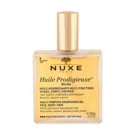 NUXE Huile Prodigieuse Riche multifunkční olej pro suchou pokožku a vlasy 100 ml pro ženy