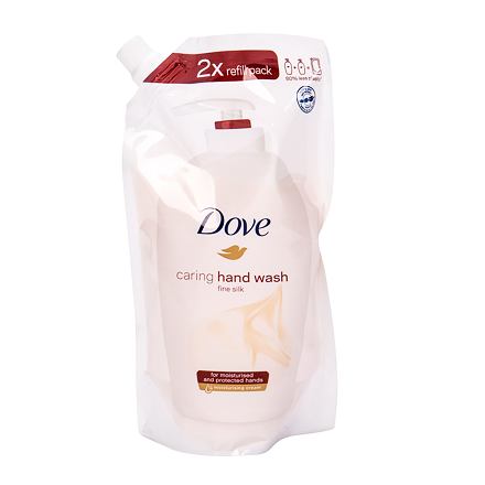Dove Fine Silk hedvábné mýdlo na ruce náplň 500 ml pro ženy