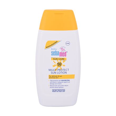 SebaMed Baby Sun Care Multi Protect Sun Lotion SPF50 voděodolné opalovací mléko pro jemnou a citlivou pokožku 200 ml