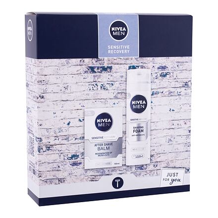 Nivea Men Sensitive Recovery sada balzám po holení Men Sensitive Recovery 100 ml + pěna na holení Men Sensitive Recovery 200 ml