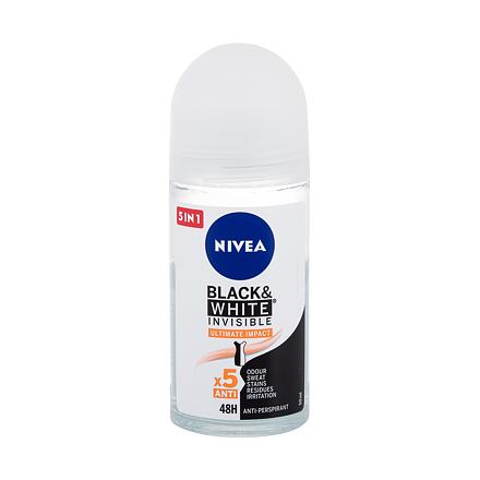 Nivea Black & White Invisible Ultimate Impact 48H deodorant roll-on antiperspirant 50 ml pro ženy