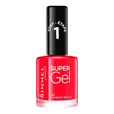 Rimmel London Super Gel STEP1 gelový lak na nehty 12 ml odstín 045 Flamenco Beach