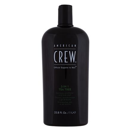 American Crew 3-IN-1 Tea Tree šampon, kondicionér a sprchový gel v jednom 1000 ml 1000 ml pre mužov