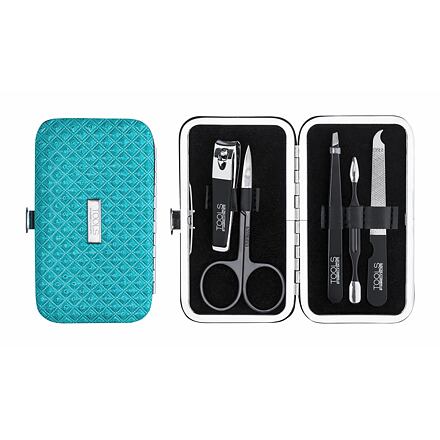 Gabriella Salvete TOOLS Manicure Kit odstín Blue : pilník na nehty + nůžky + pinzeta + kleštičky + pomůcka na zatlačení nehtové kůžičky