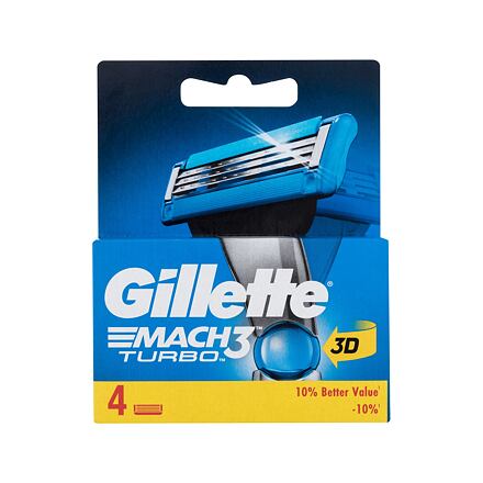 Gillette Mach3 Turbo 3D náhradní břit 4 g pro muže