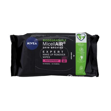 Nivea MicellAIR® Expert Waterproof odličovací micelární ubrousky 20 ks