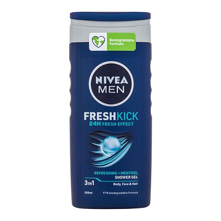 Nivea Men Fresh Kick Shower Gel 3in1 osvěžující sprchový gel 250 ml pro muže
