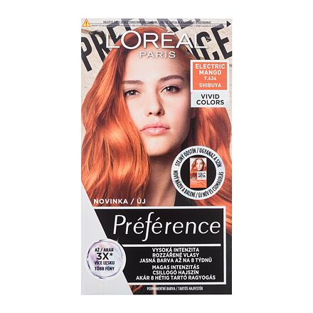 L'Oréal Paris Préférence Vivid Colors barva na vlasy na barvené vlasy na všechny typy vlasů 60 ml odstín 7.434 Electric Mango pro ženy