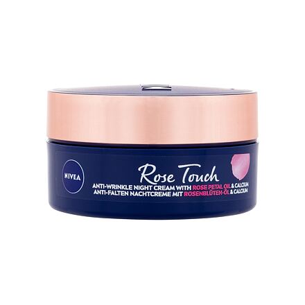 Nivea Rose Touch Anti-Wrinkle Night Cream noční pleťový krém proti vráskám 50 ml pro ženy