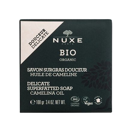 NUXE Bio Organic Delicate Superfatted Soap Camelina Oil jemné a účinné mýdlo na tělo i obličej 100 g pro ženy