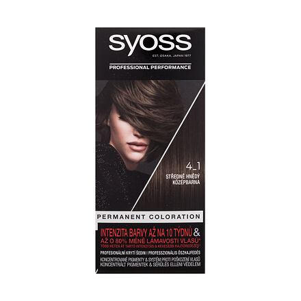 Syoss Permanent Coloration permanentní barva na vlasy 50 ml odstín 4-1 Medium Brown pro ženy