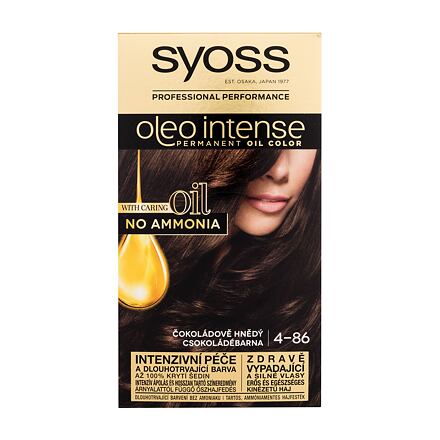 Syoss Oleo Intense Permanent Oil Color permanentní olejová barva na vlasy bez amoniaku 50 ml odstín 4-86 Chocolate Brown pro ženy