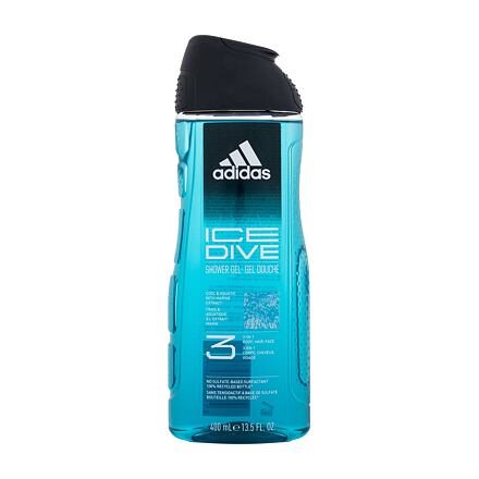 Adidas Ice Dive Shower Gel 3-In-1 osvěžující sprchový gel 400 ml pro muže