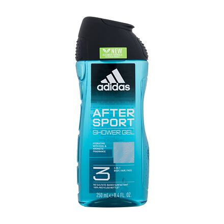 Adidas After Sport Shower Gel 3-In-1 New Cleaner Formula osvěžující sprchový gel 250 ml pro muže