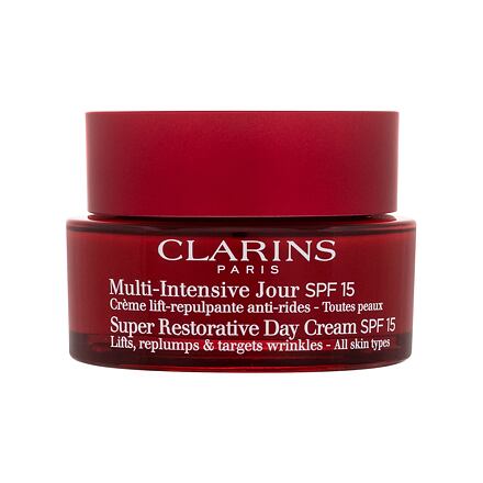 Clarins Super Restorative Day Cream SPF15 liftingový pleťový krém s uv ochranou 50 ml pro ženy