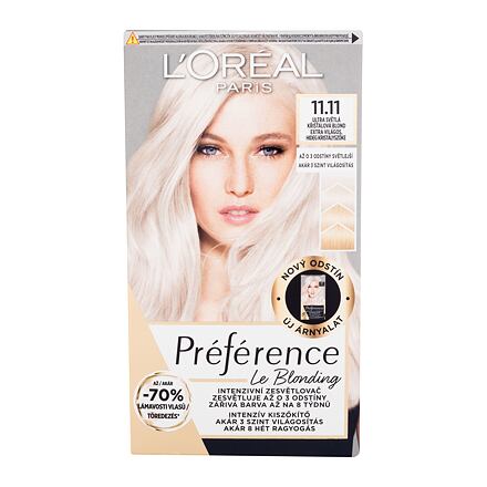 L'Oréal Paris Préférence Le Blonding intenzivní zesvětlovač blond vlasů odstín 11.11 Ultra Light Cold Crystal Blonde pro ženy
