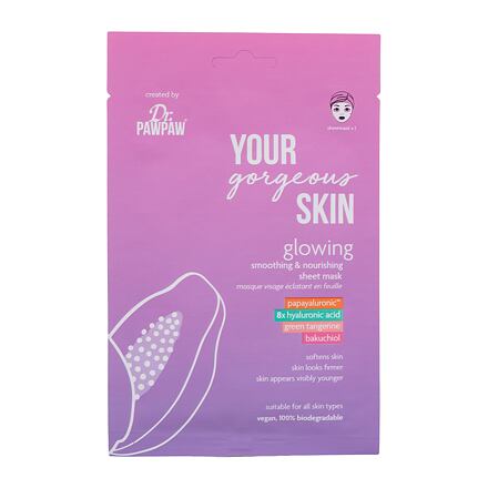 Dr. PAWPAW Your Gorgeous Skin Glowing Sheet Mask rozjasňující pleťová maska 25 ml pro ženy