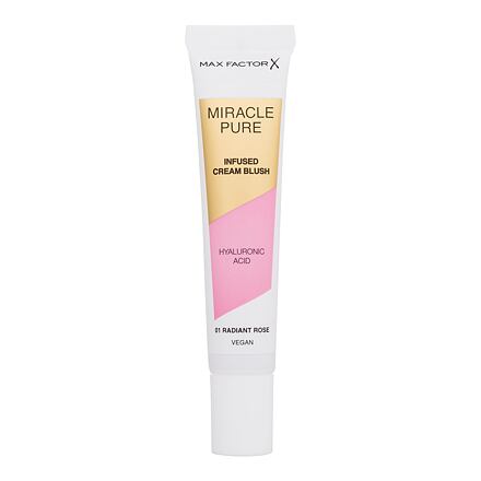 Max Factor Miracle Pure Infused Cream Blush hydratační krémová tvářenka 15 ml odstín 01 radiant rose