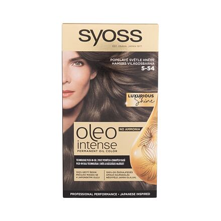 Syoss Oleo Intense Permanent Oil Color permanentní olejová barva na vlasy bez amoniaku 50 ml odstín 5-54 Ash Light Brown pro ženy