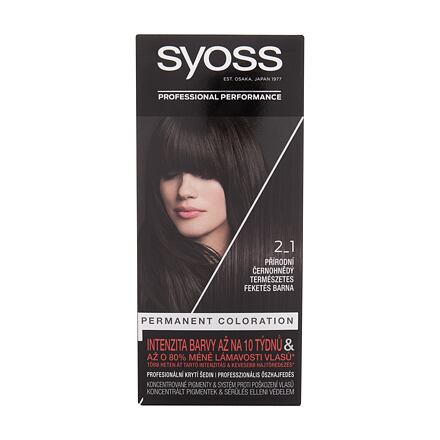 Syoss Permanent Coloration permanentní barva na vlasy 50 ml odstín 2-1 Black-Brown pro ženy