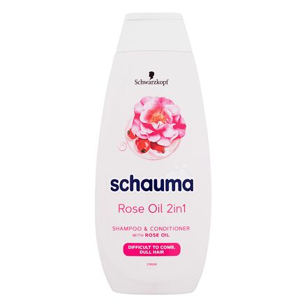 Schwarzkopf Schauma Rose Oil 2in1 šampon a kondicionér pro zvýšení lesku a snadné rozčesání 400 ml pro ženy