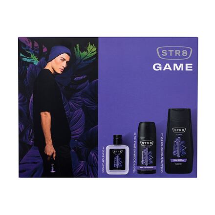 STR8 Game : voda po holení 50 ml + deodorant 150 ml + sprchový gel 250 ml
