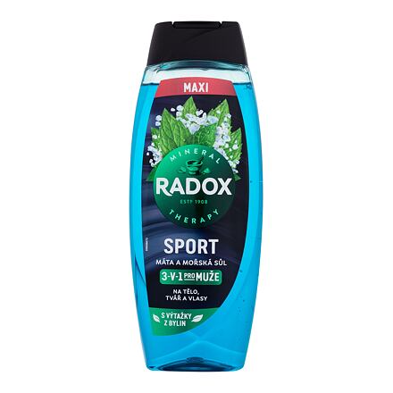 Radox Sport Mint And Sea Salt 3-in-1 Shower Gel osvěžující sprchový gel 450 ml pro muže