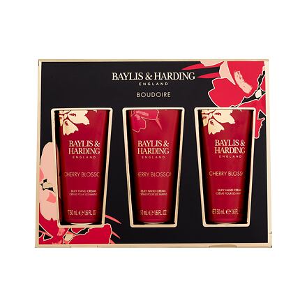 Baylis & Harding Boudoire Cherry Blossom : krém na ruce Boudoire Cherry Blossom Silky Hand Cream 3 x 50 ml pro ženy