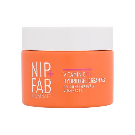 NIP+FAB Illuminate Vitamin C Fix Hybrid Gel Cream 5% rozjasňující a hydratující pleťový krém 50 ml pro ženy