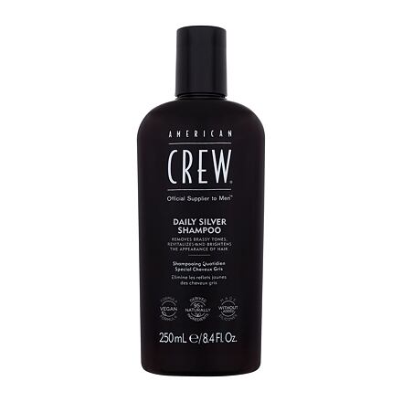 American Crew Daily Silver šampon pro každodenní péči o šedivé vlasy 250 ml pro muže